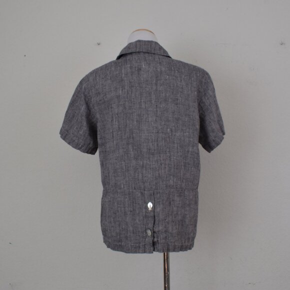 Vintage 90s Linen Button Bouse by FOCUS USA‎ - Picture 3 of 12
